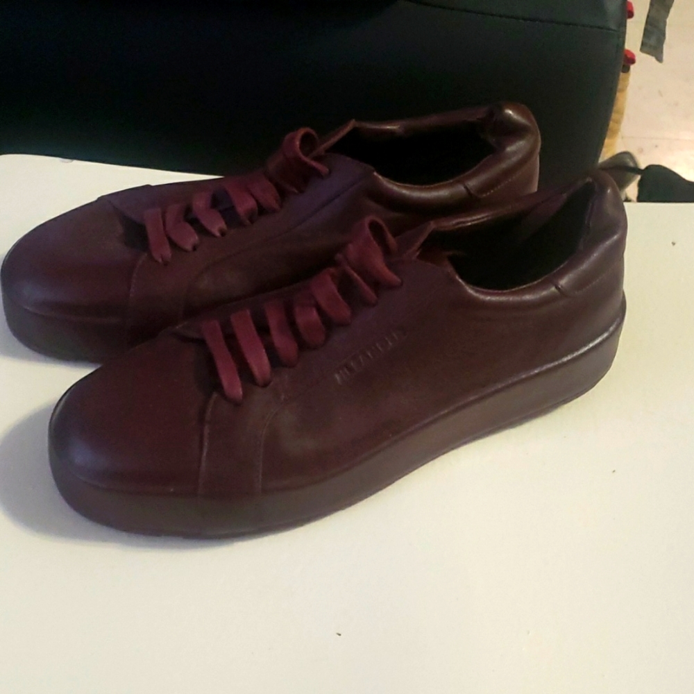 Jil Sander Burgundy Leather Trainers/Sneakers Sz 37